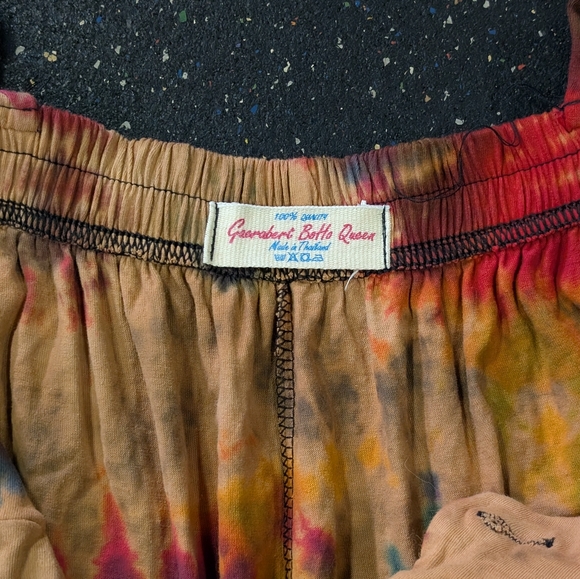 Gaerabert BOHO Queen Jumpsuit Wide Leg Womens Size OS Tie Dye Colorful - Picture 6 of 9